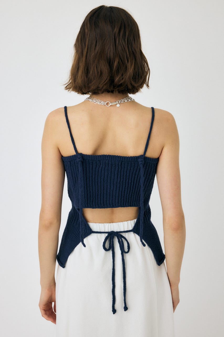 MOUSSY | FRONT BUTTON ニットキャミ (キャミソール ) |SHEL