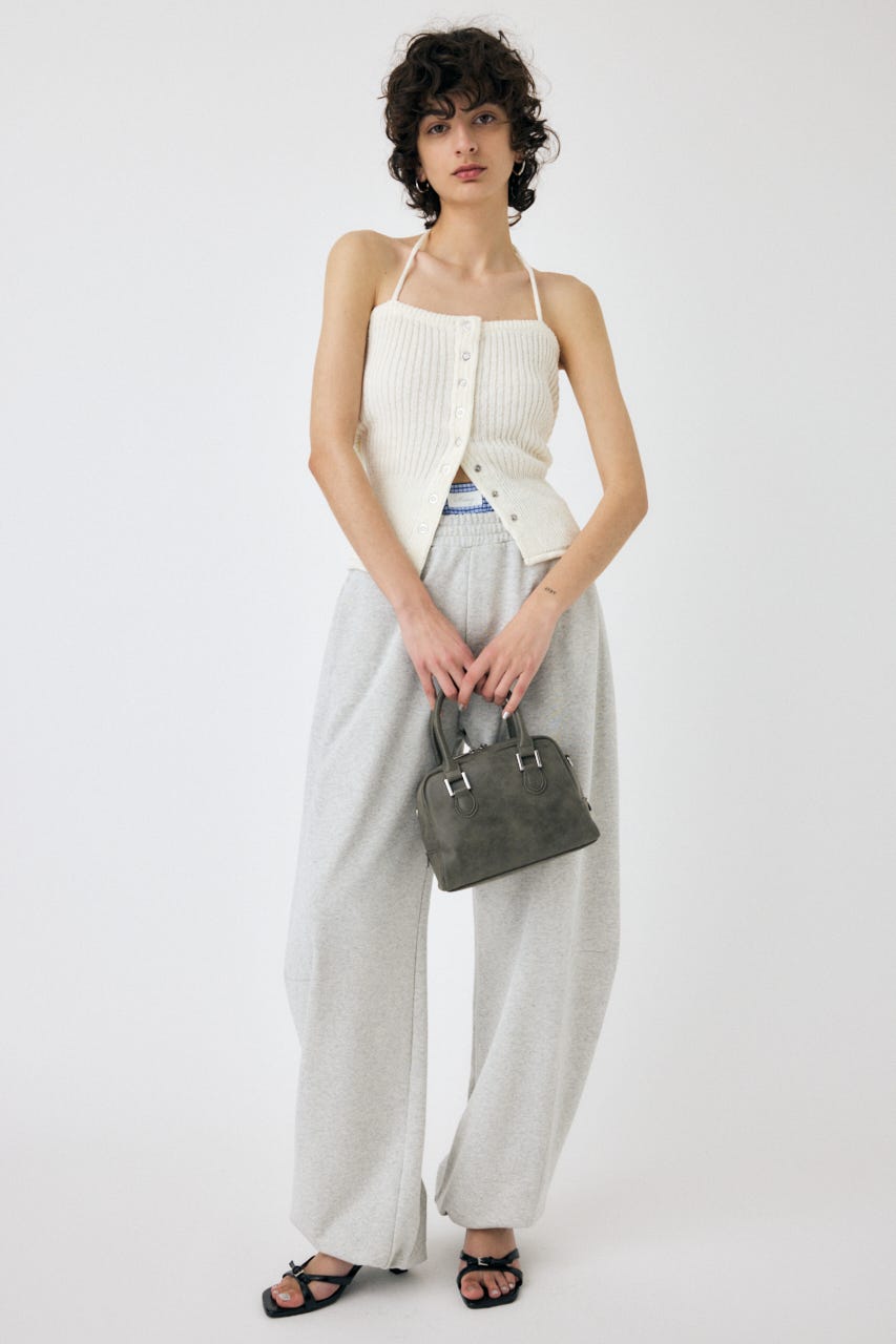 FRONT BUTTON KNIT キャミソール MOUSSY | FRONT BUTTON ニットキャミ (キャミソール ) |SHEL