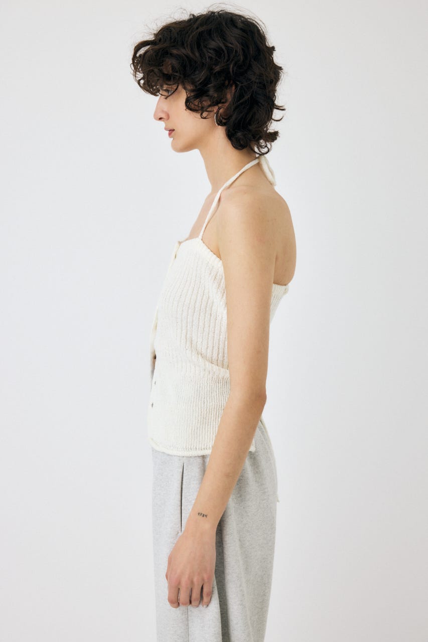 FRONT BUTTON KNIT キャミソール セール】FRONT BUTTON KNIT キャミソール（キャミソール