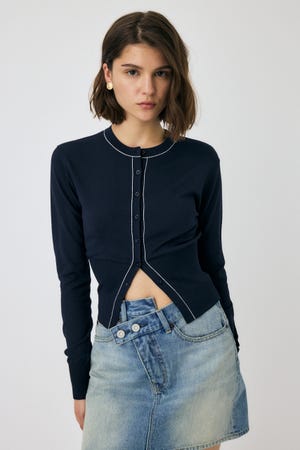 MOUSSY | COLOR STITCH カーディガン (カーディガン ) |SHEL