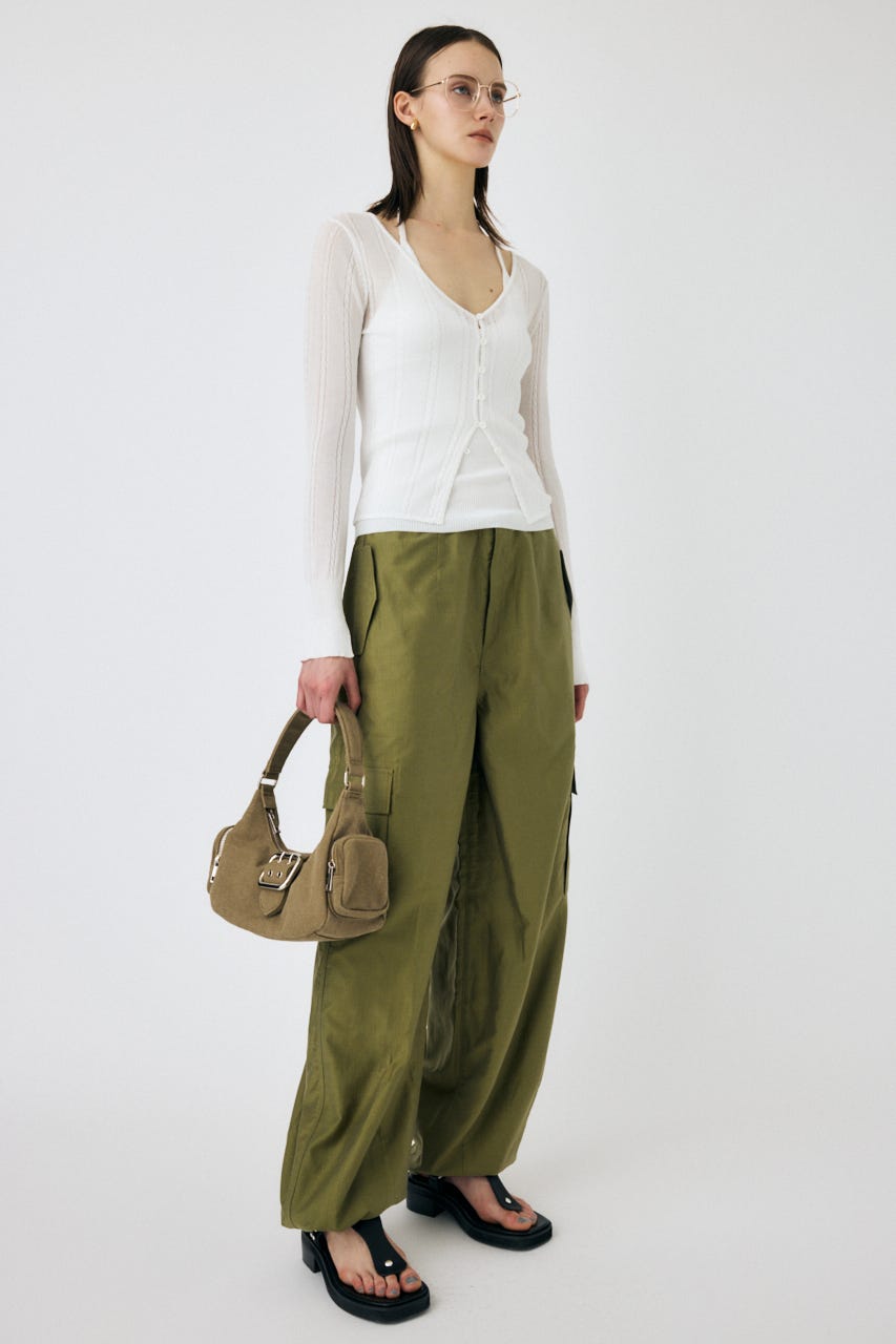 MOUSSY | SHEER CABLE カーディガン (カーディガン ) |SHEL'TTER