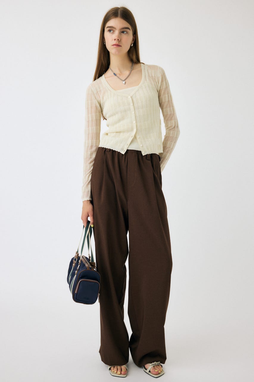 moussy マウジー SHEER BORDER カーディガン MOUSSY | SHEER BORDER カーディガン (ニット ) |SHEL'TTER WEBSTORE