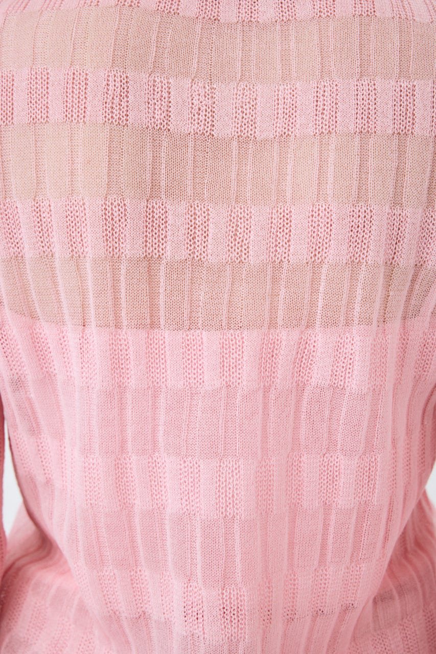 カーディガン Sheer boarder cardigan レディース セール】Sheer boarder cardigan（カーディガン/ボレロ）｜oll