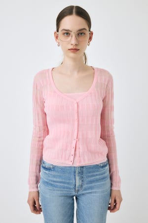 SHEER BORDER カーディガン