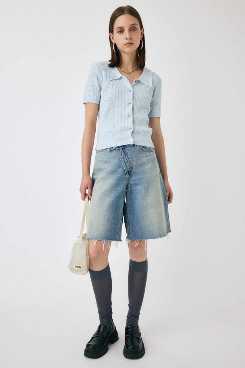 MOUSSY | POINTELLE KNIT H/S シャツ (ニット ) |SHEL'TTER WEBSTORE