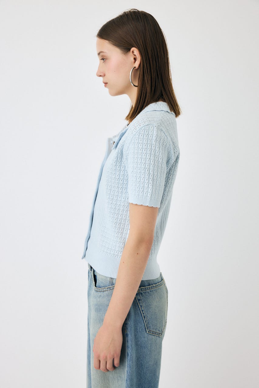 MOUSSY | POINTELLE KNIT H/S シャツ (ニット ) |SHEL'TTER WEBSTORE