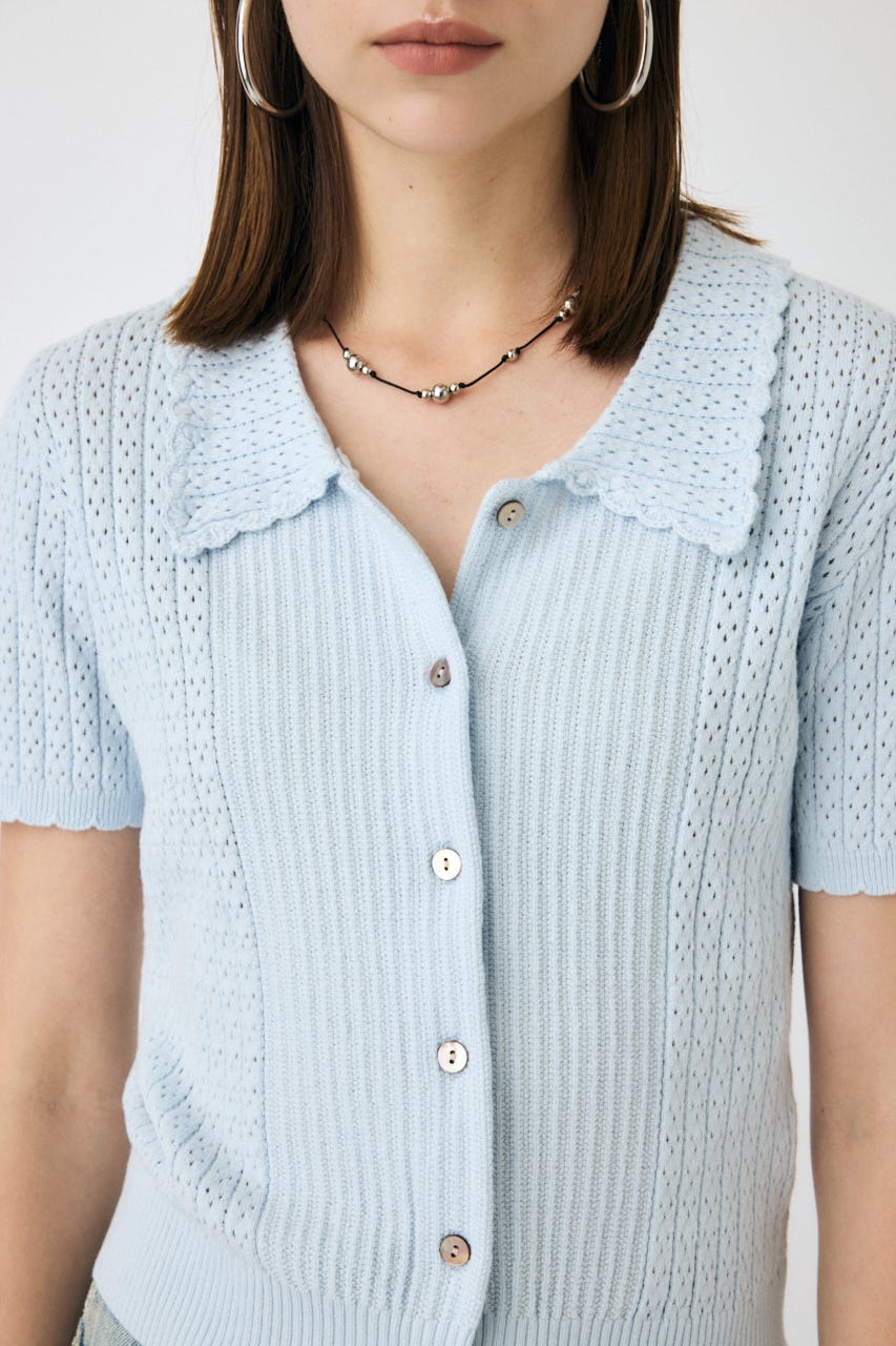 MOUSSY | POINTELLE KNIT H/S シャツ (ニット ) |SHEL'TTER WEBSTORE