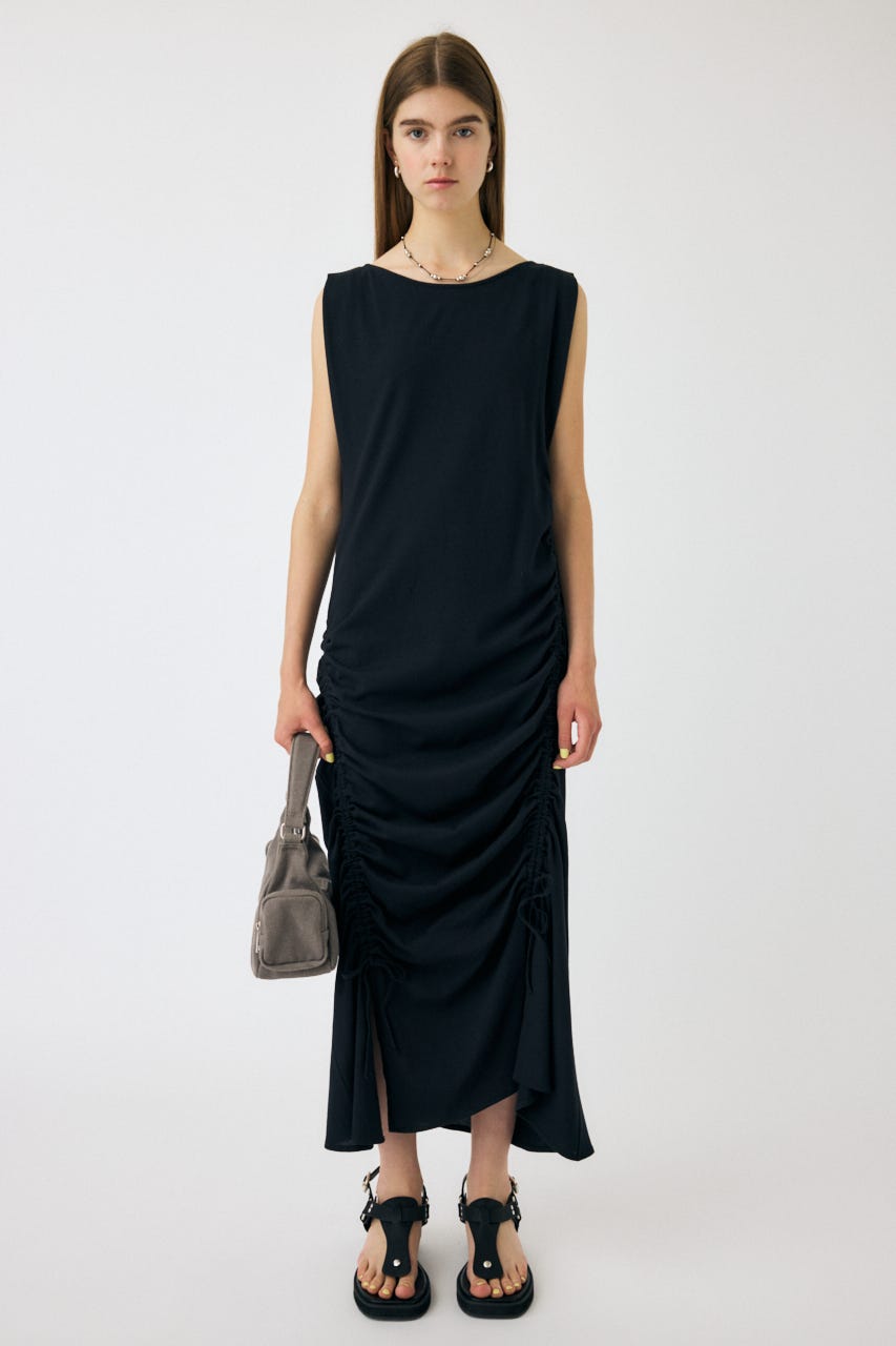 MOUSSY | ASYMMETRY GATHER ドレス (ワンピース(ロング