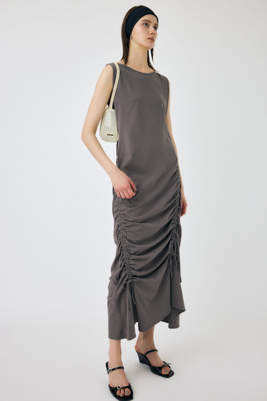 MOUSSY | ASYMMETRY GATHER ドレス (ワンピース(ロング