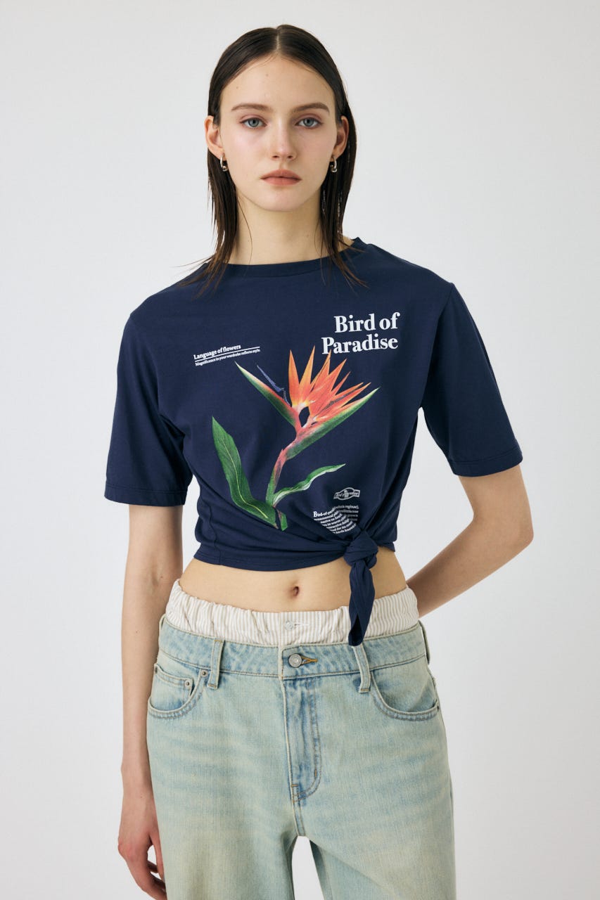 フラワーページ MOUSSY | ASYMMETRY フラワー TEE (Tシャツ・カットソー(半袖
