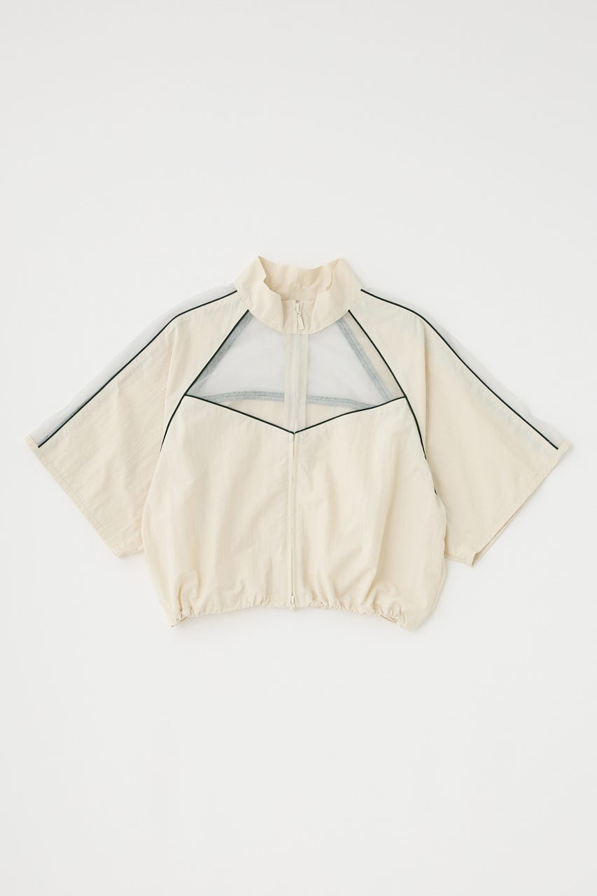 PIPING HALF SLEEVE トラックジャケット O/WHT FREE