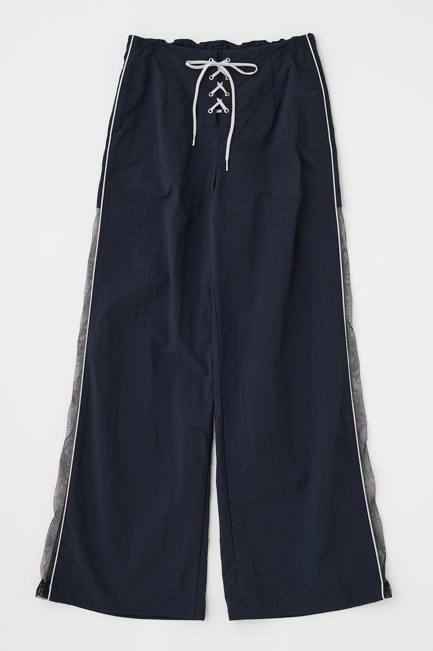 MOUSSY SIDE LACE UP PARACHUTE パンツ MOUSSY SIDE LACE UP PARACHUTE パンツ WHT -ファッション通販