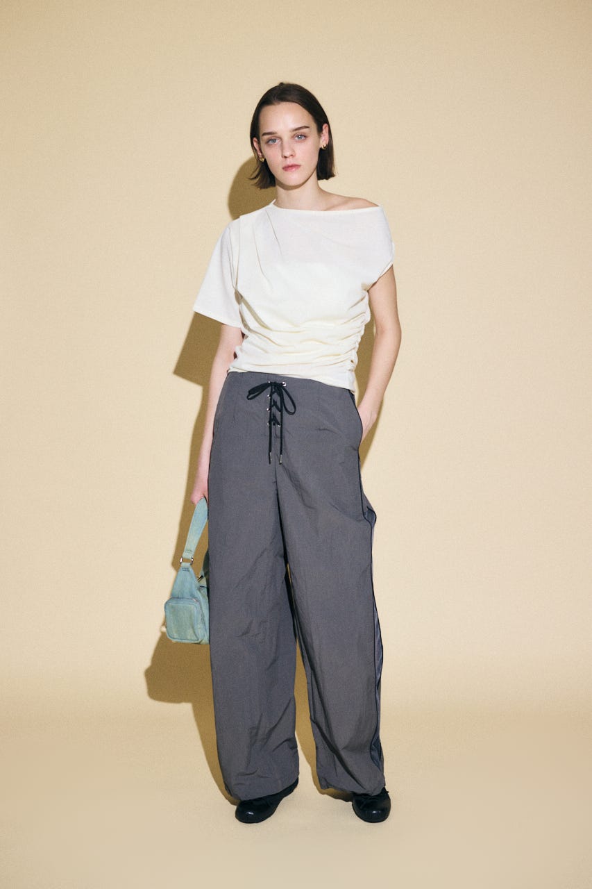 MOUSSY | SHEER PANEL LACE UP パンツ (パンツ ) |SHEL'TTER