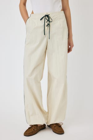 SHEER PANEL LACE UP パンツ
