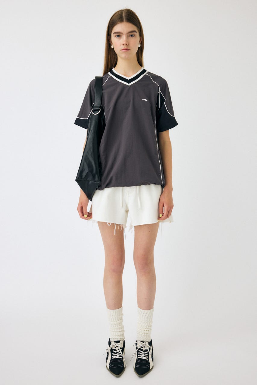 PIPING OVER トップス L/BLK FREE