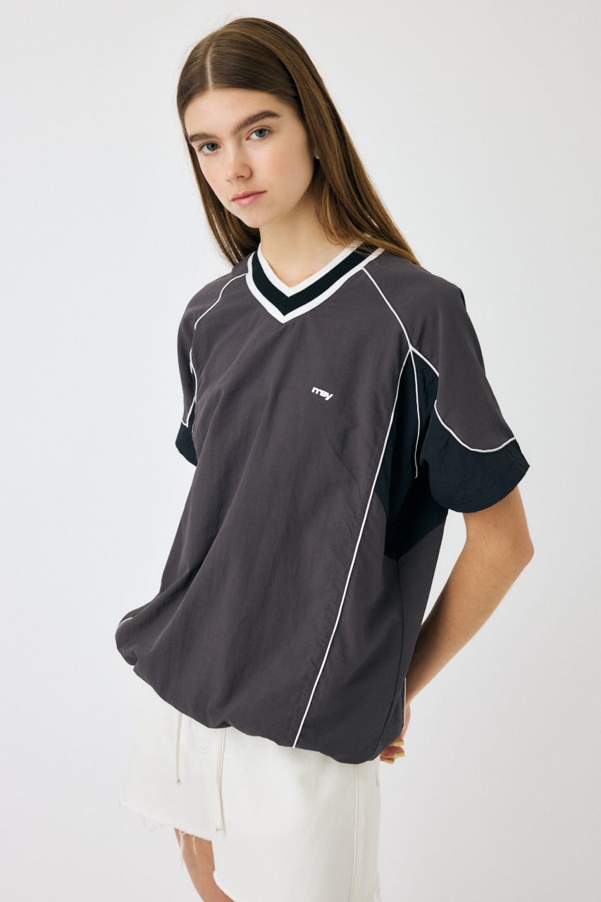 PIPING OVER トップス L/BLK FREE