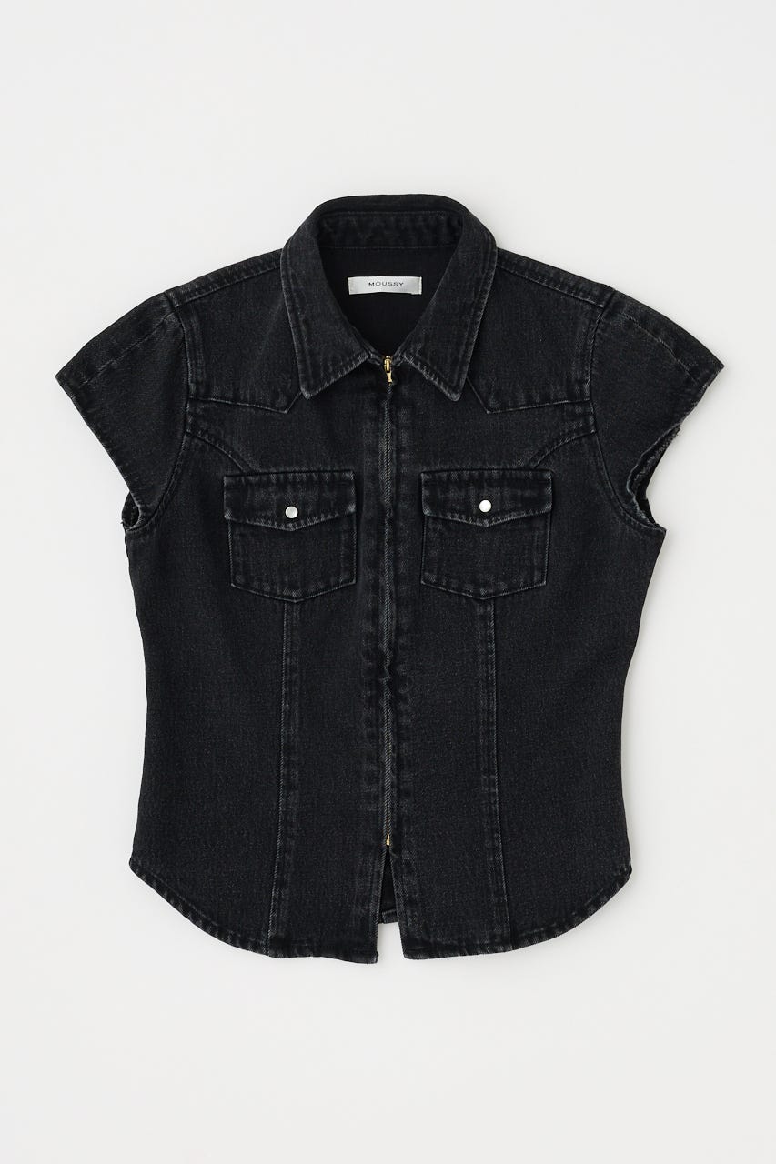 MOUSSY | CAP SLEEVE デニムシャツ (シャツ・ブラウス ) |SHEL'TTER