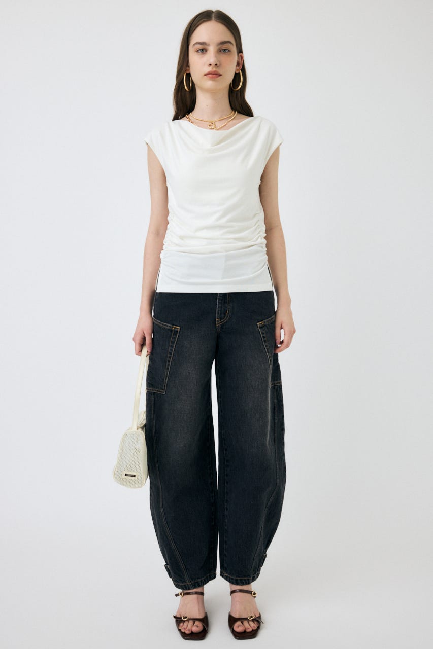 〈新品未使用〉moussy NARROWED HEM コクーンストレート MOUSSY NARROWED HEM COCOON STRAIGHT 0サイズ - メルカリ