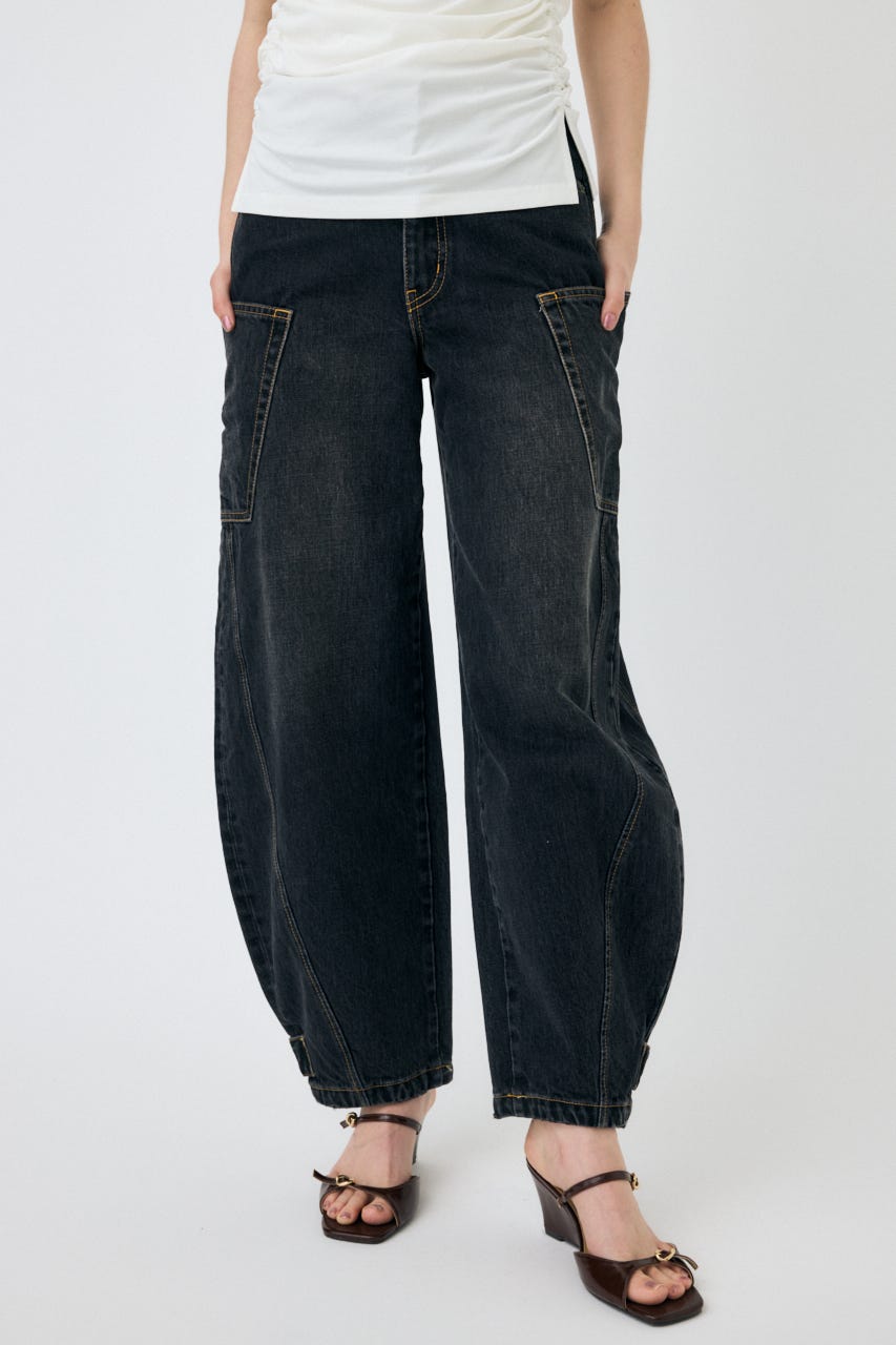 パンツ moussy NARROWED HEM COCOON STRAIGHT NARROWED HEM COCOON STRAIGHT（デニムパンツ）｜MOUSSY