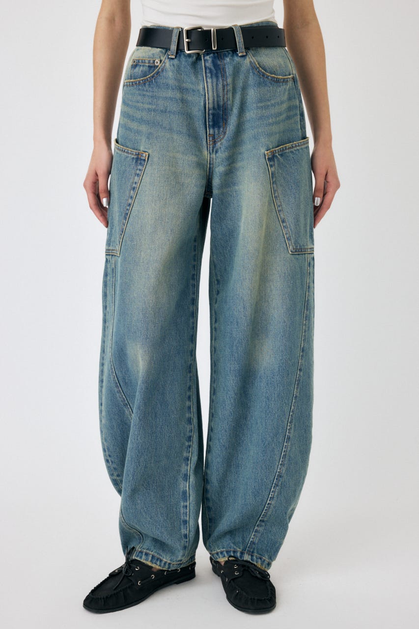 NARROWED HEM コクーンストレート BLU 1