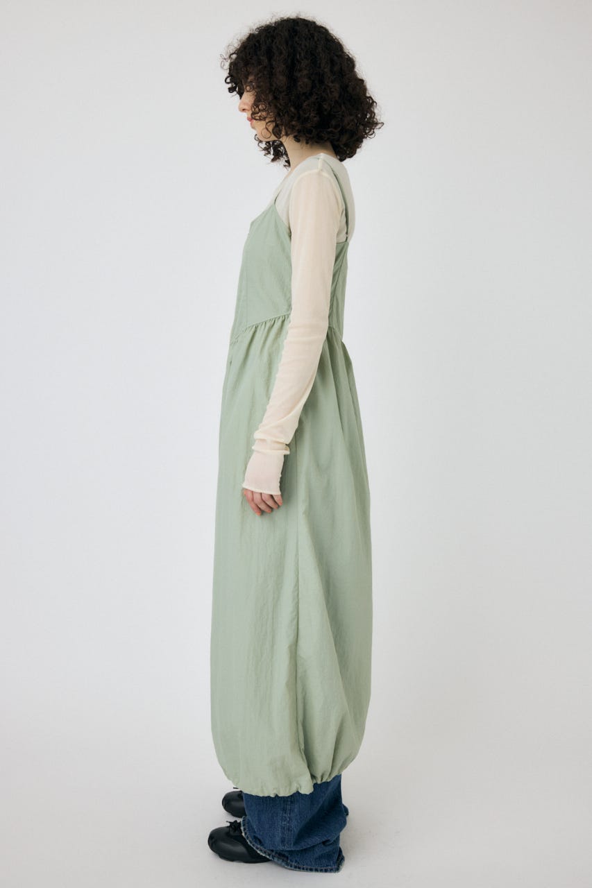【メーカー再生品】 MOUSSY (ワンピース(ロング キャミドレス NYLON ZIP FRONT | トップス