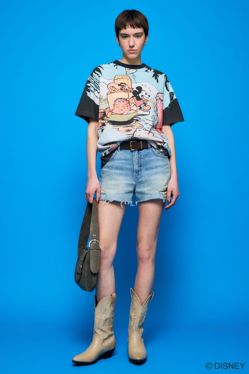 MD RETRO BIG Tシャツ / MICKEY BLK FREE
