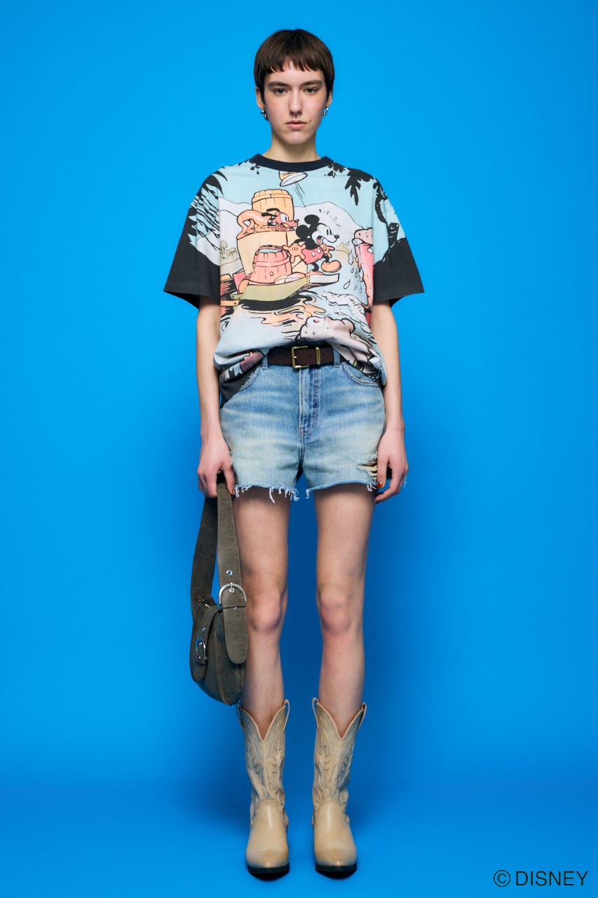 MD RETRO BIG Tシャツ / MICKEY BLK FREE