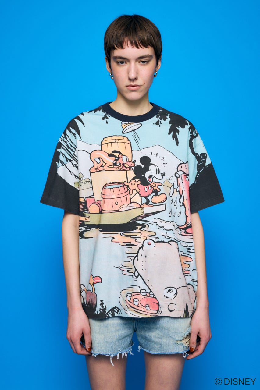 MD RETRO BIG Tシャツ / MICKEY BLK FREE