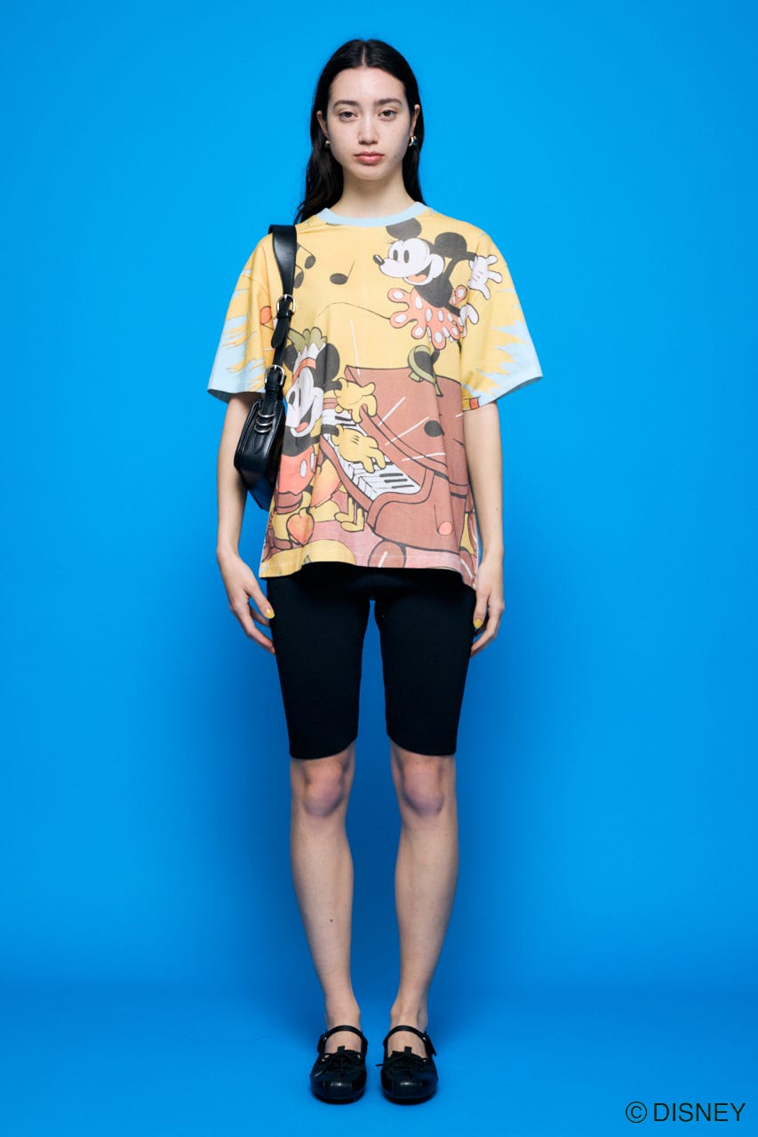 MD RETRO BIG Tシャツ / MICKEY L/BLU FREE