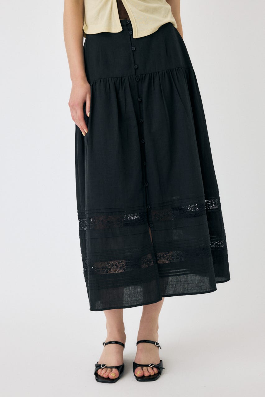 moussy スカート BLACK BY MOUSSY | side shirring skirt (スカート(ロング