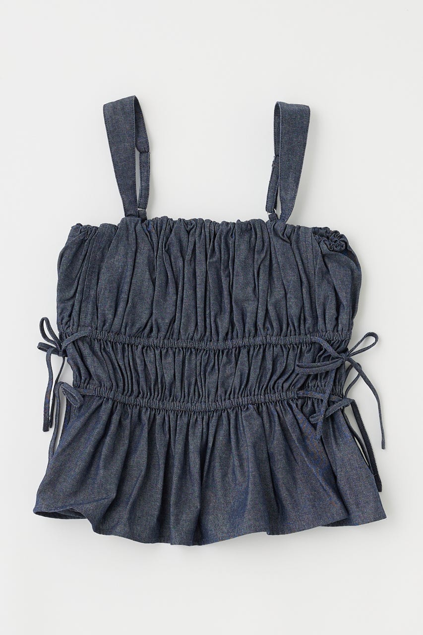 moussy DENIM LIKE GABBY キャミソール ブルー MOUSSY | DENIM LIKE GABBY キャミ (キャミソール ) |SHEL'TTER