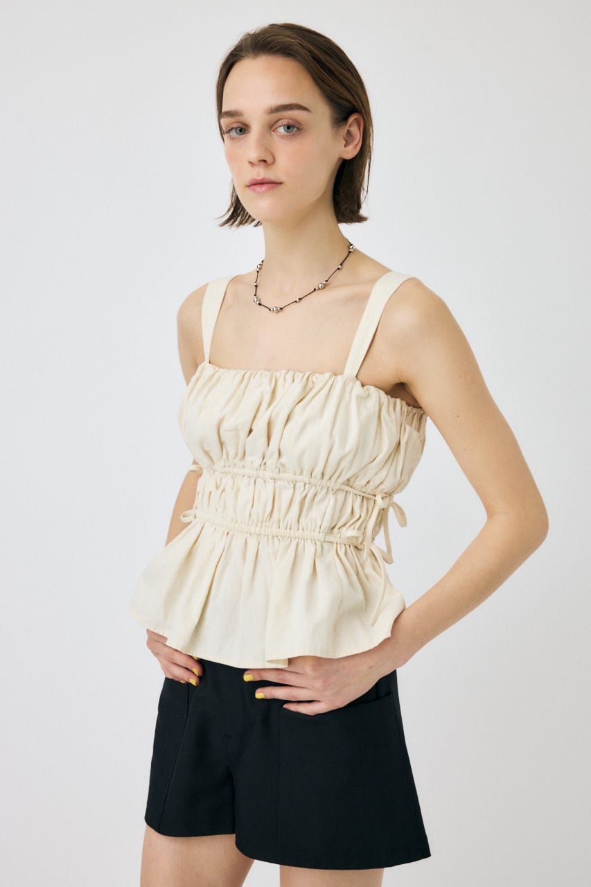 ジーナシスミクキャミ JEANASIS（ジーナシス）の「【完全受注生産】front zip cami