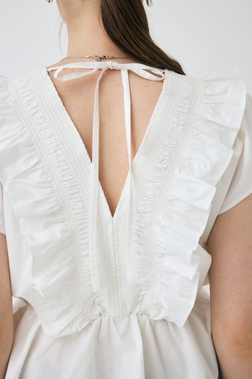 MOUSSY | SHIRRING RUFFLE PEPLUM トップス (その他トップス