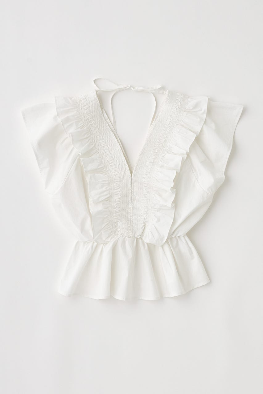 MOUSSY | SHIRRING RUFFLE PEPLUM トップス (その他トップス