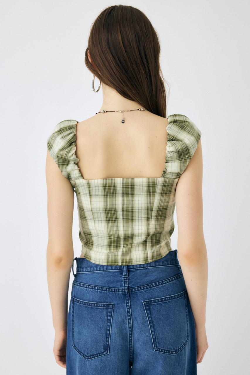 MOUSSY | LAYERED GATHERED CHECK ブラウス (シャツ・ブラウス