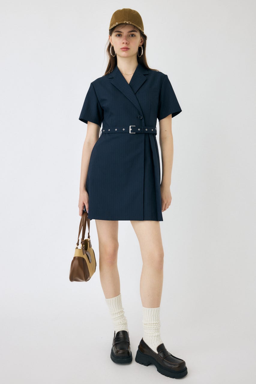 MOUSSY | BLAZER PLEATS ミニドレス (ワンピース(ミニ