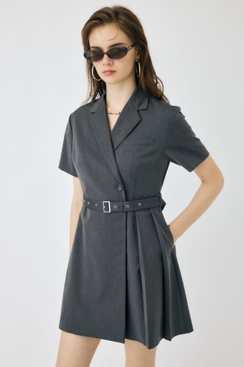 セール】LACE UP TAILORED ドレス（ワンピース）｜MOUSSY