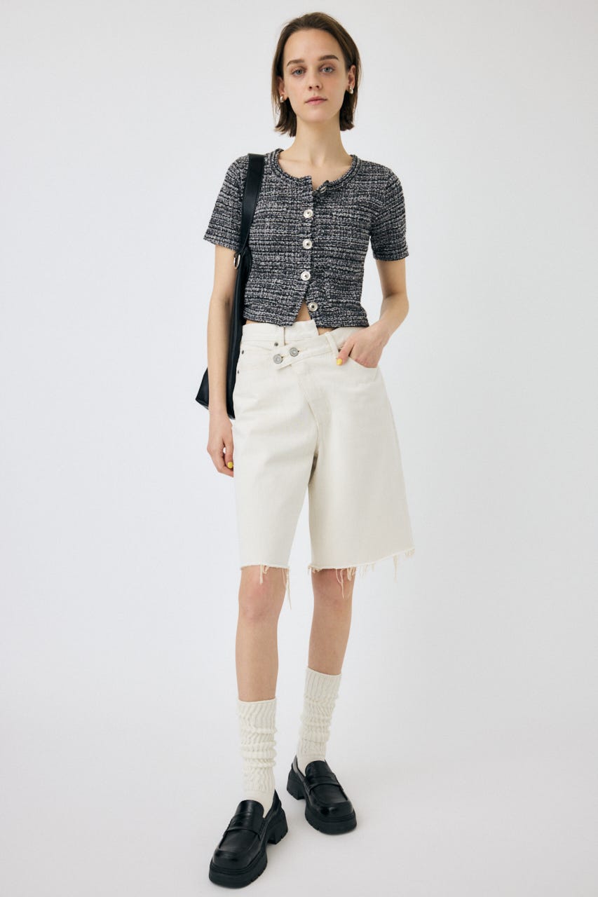 MOUSSY | TWEED LIKE トップス (Tシャツ・カットソー(半袖
