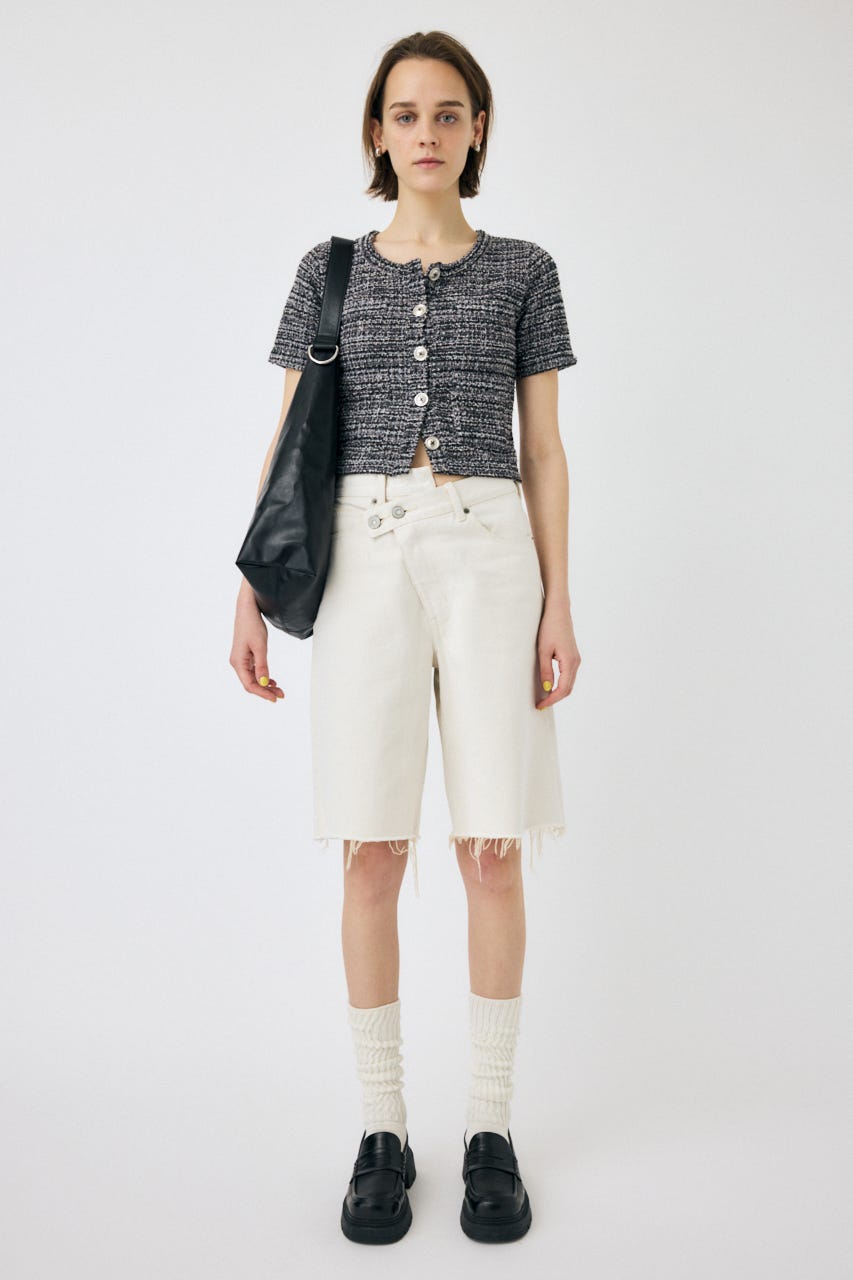 マウジー　TWEED LIKE トップス MOUSSY | TWEED LIKE トップス (Tシャツ・カットソー(半袖