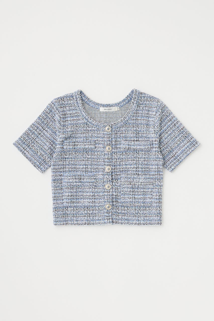 MOUSSY TWEED LIKE トップス MOUSSY | TWEED LIKE トップス (Tシャツ・カットソー(半袖