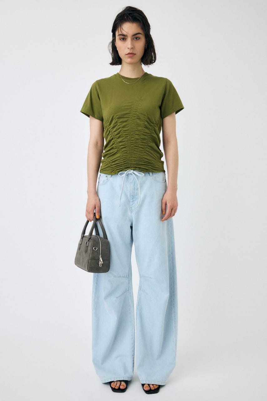 MOUSSY | GATHER CUT トップス (Tシャツ・カットソー(半袖