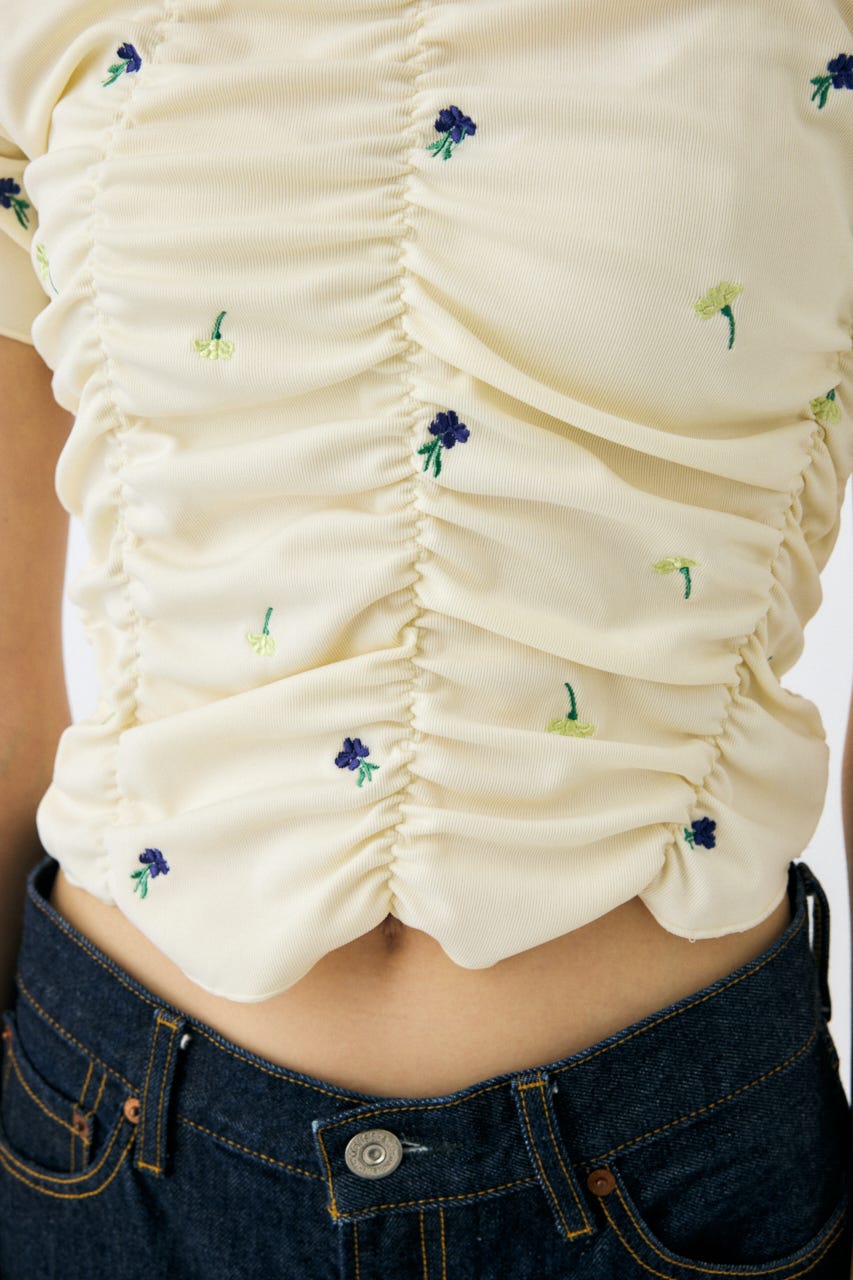 tシャツ 「WEB限定」FLORAL RANDOM GATHER Tシャツ レディース MOUSSY | 【WEB限定】FLORAL RANDOM GATHER LS Tシャツ (Tシャツ