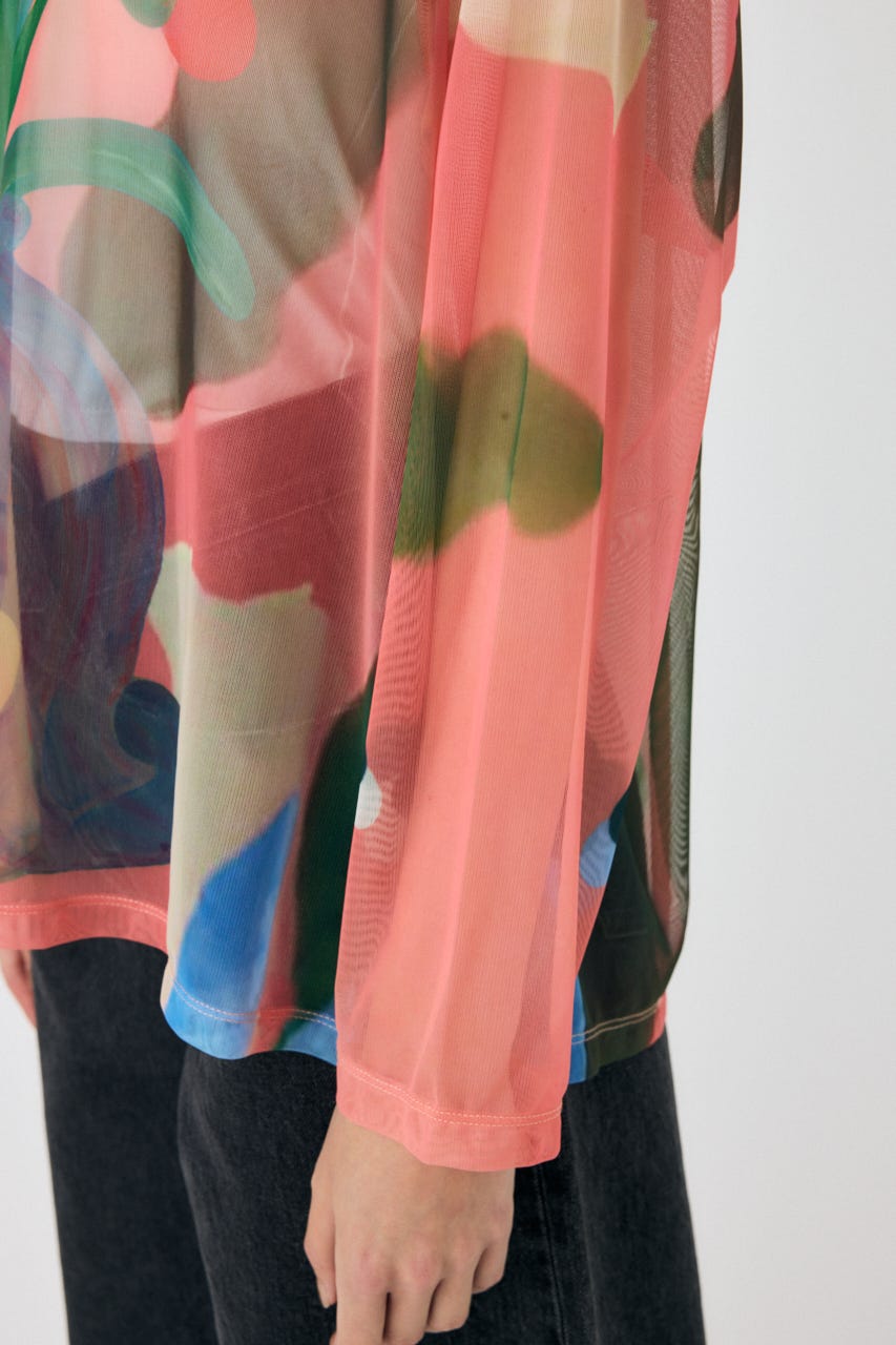 トップス Moko MOUSSY | PU MESH LONG トップス (Tシャツ・カットソー(半袖