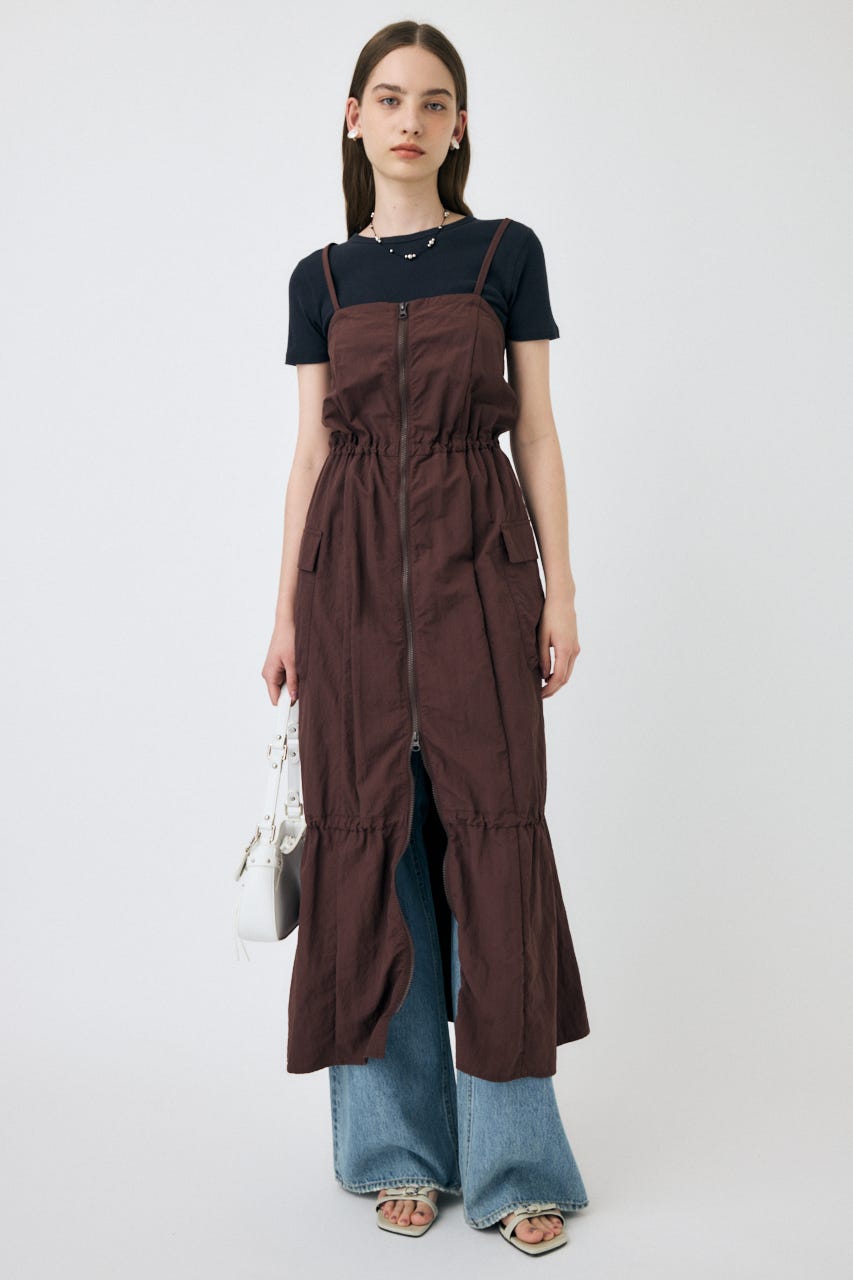 ワンピース FCMM T Tweed Flare SkirtBlack MOUSSY | FLARE CAMI ドレス (ワンピース(ミニ・ミディアム