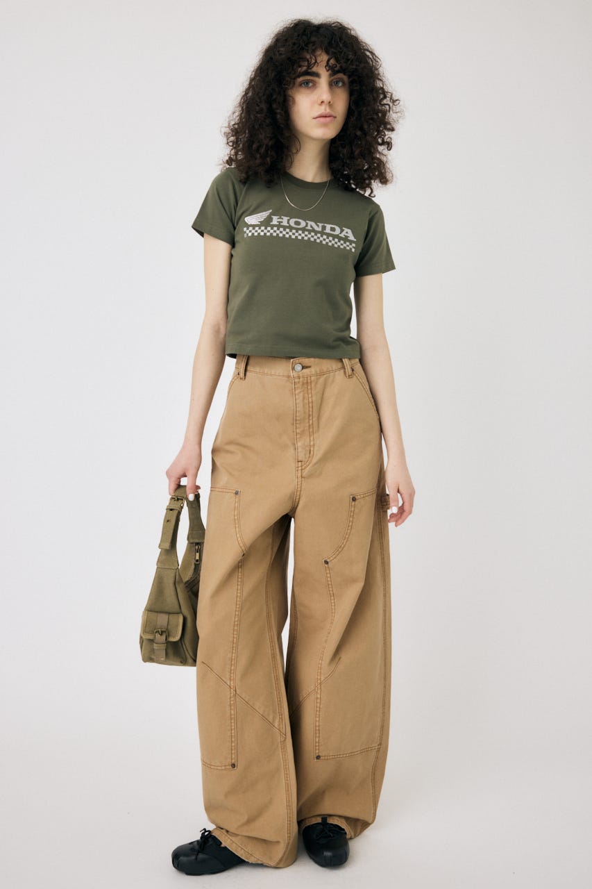 HONDA RHINESTONE TEE KHA FREE