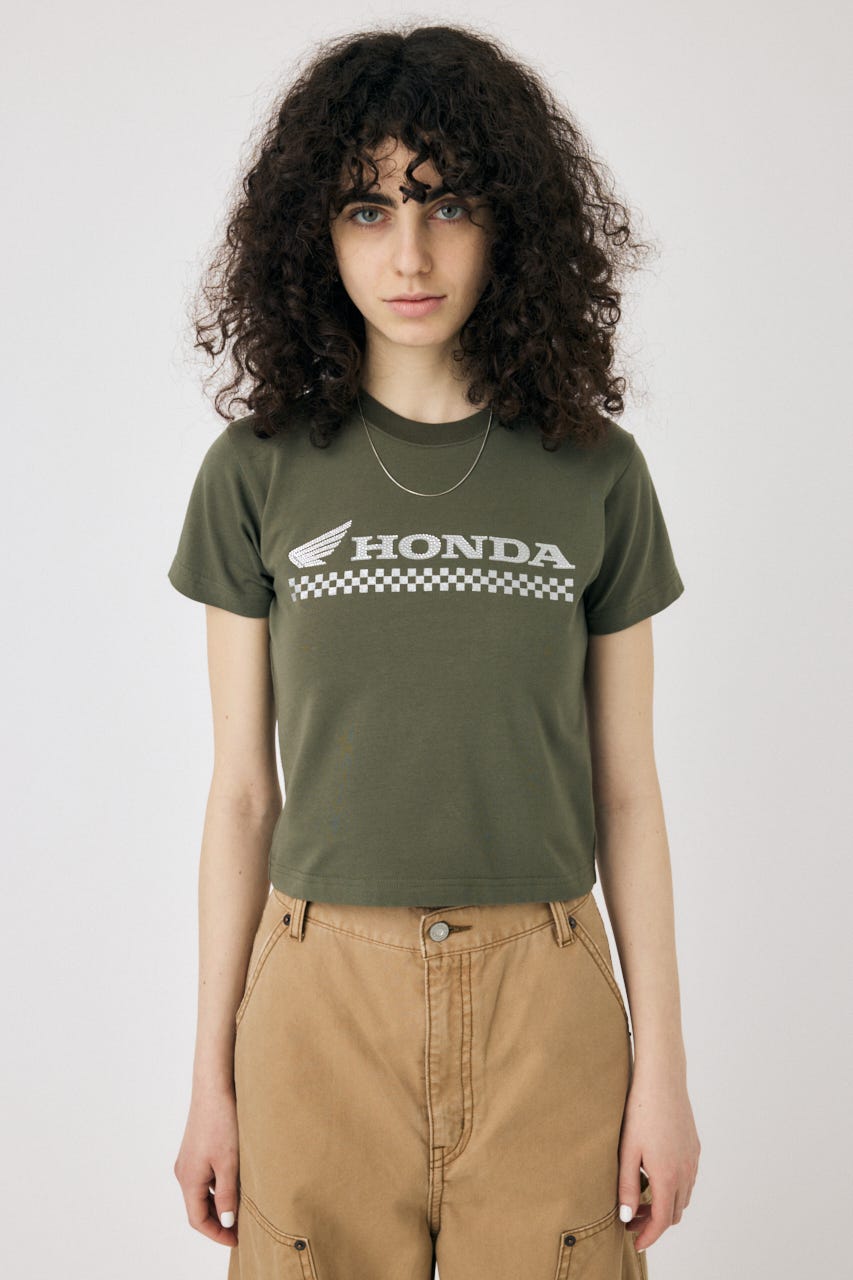 MOUSSY | HONDA RHINESTONE TEE (Tシャツ・カットソー(半袖) ) |SHEL