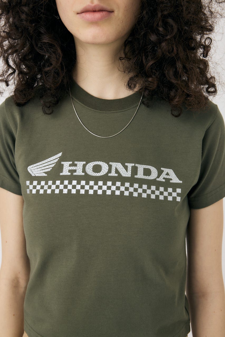 HONDA RHINESTONE TEE KHA FREE
