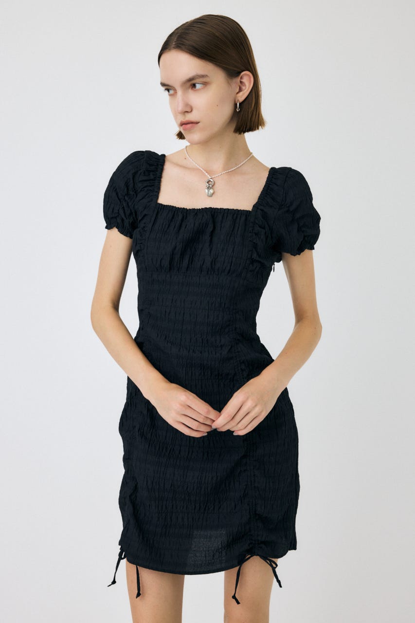 MOUSSY | GATHER RIBBON ミニドレス (ワンピース(ミニ