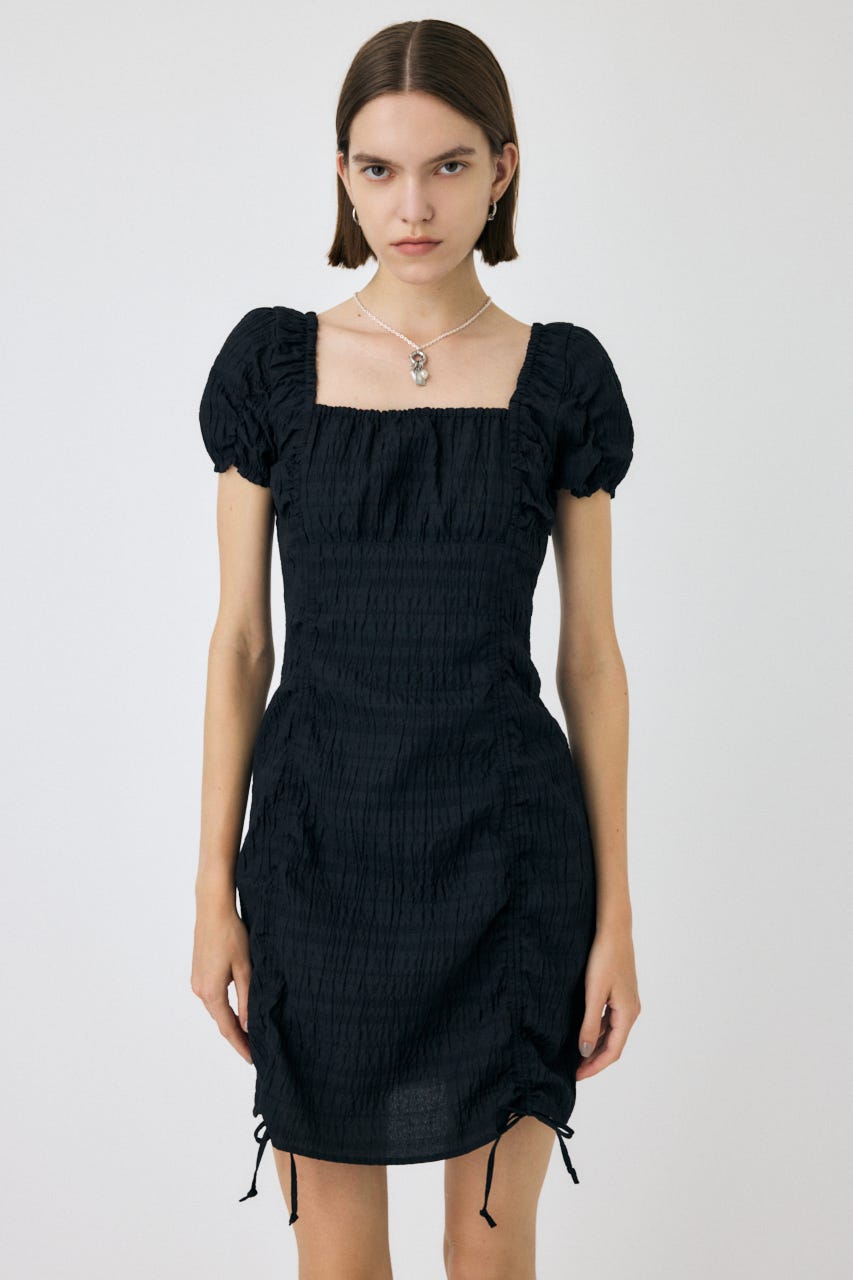 MOUSSY | GATHER RIBBON ミニドレス (ワンピース(ミニ