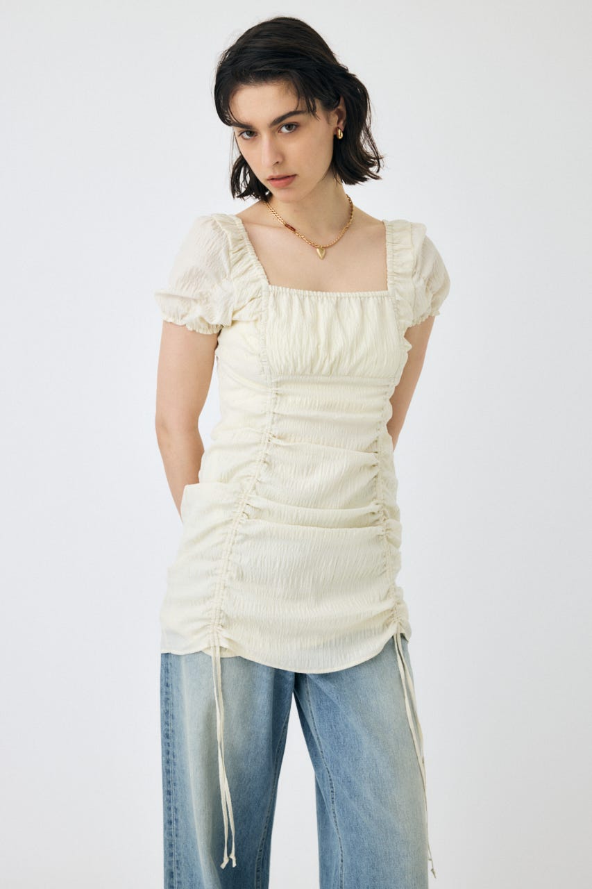 MOUSSY | GATHER RIBBON ミニドレス (ワンピース(ミニ